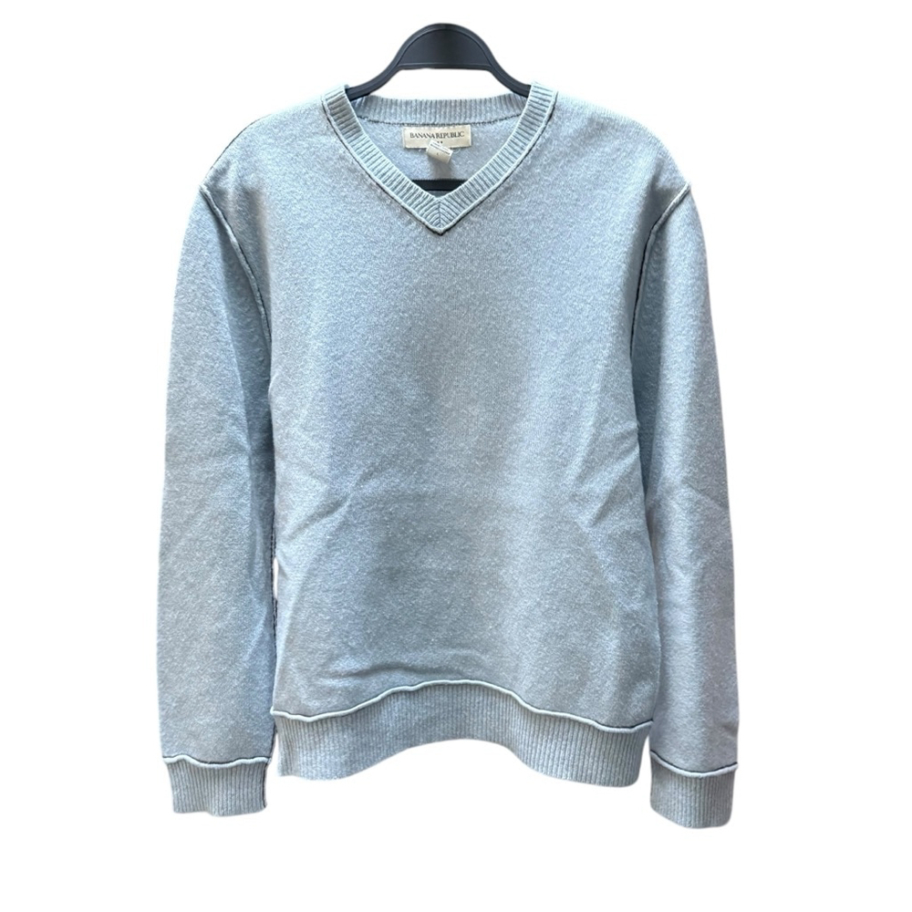 Men's Banana Republic Sweater, Light Blue 100% Wool, Size L